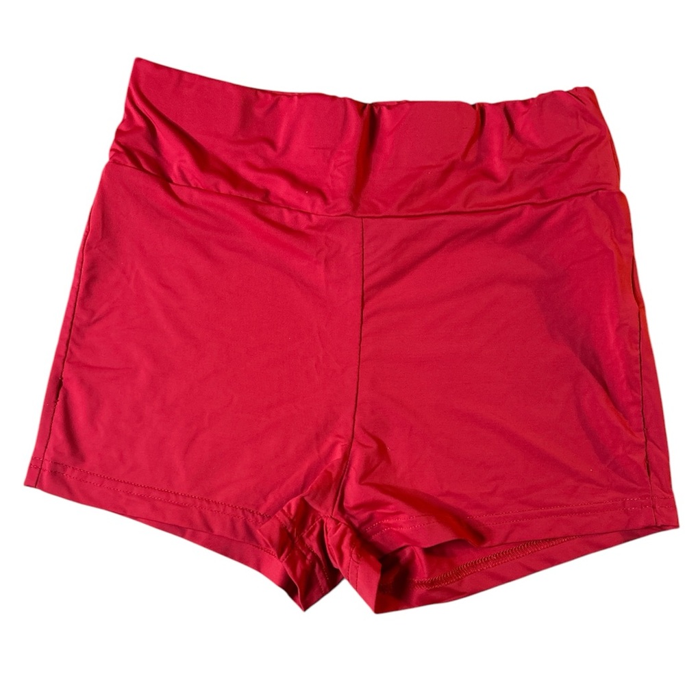 SHEIN Mini Shorts Vibrant Red Swimwear XS